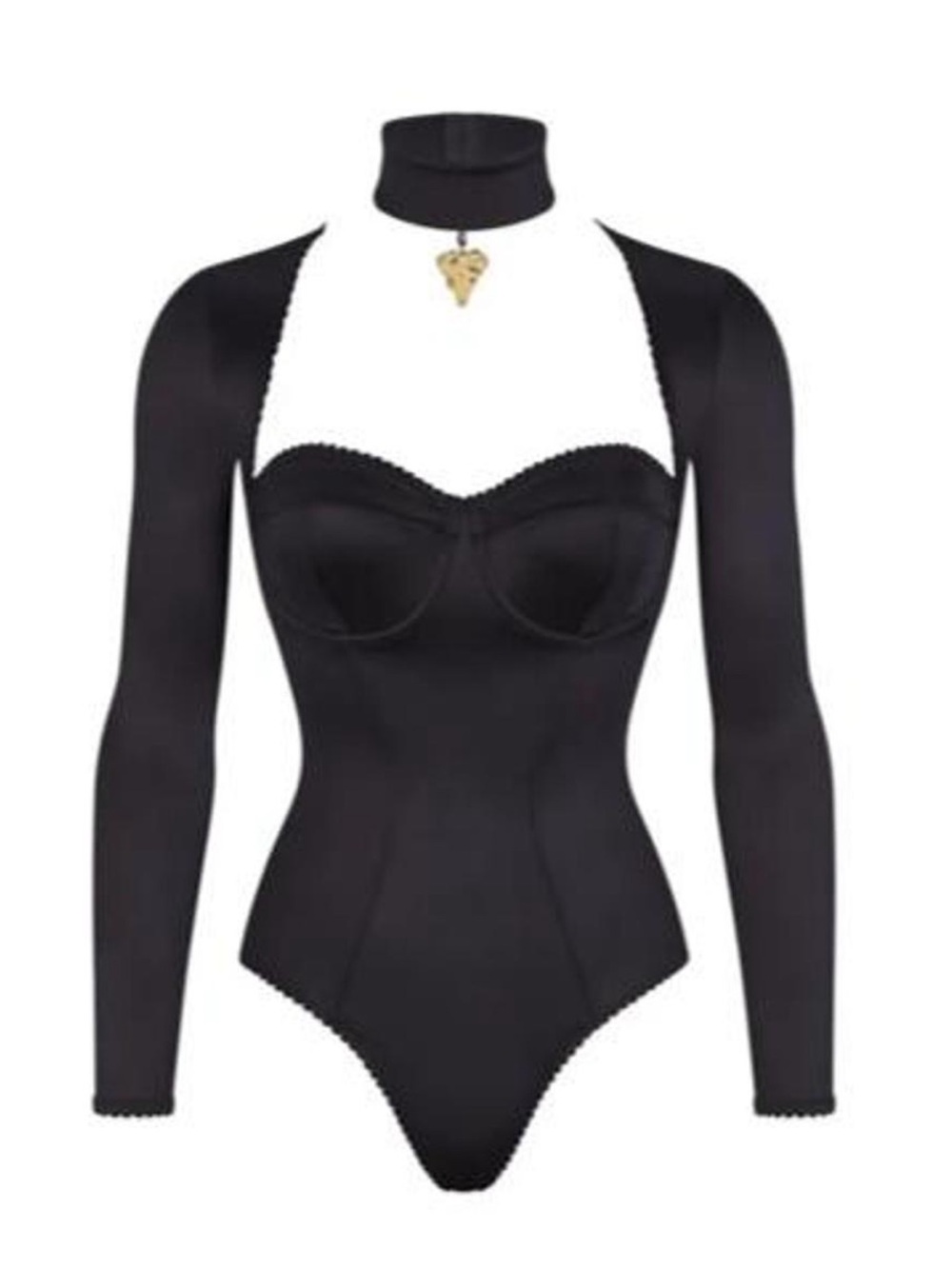 ✨RARE SKIMS × Veneda Carter Stretch Satin Pendant Bodysuit✨